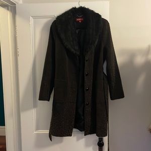 Merona Faux Fur Collar Pea Coat
